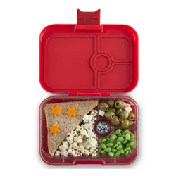 Yumbox Panino orta dikdörtgen öğle yemeği kutusu-roar red / polar bear tray