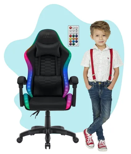 Fotel gamingowy HELL'S CHAIR HC-1000 LED Kids Czarny