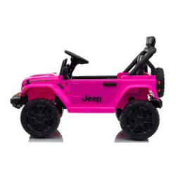 Auto Na Akumulator Jeep Rubicon 2X200W 24V Eva Skóra LED Pilot Radio MP3