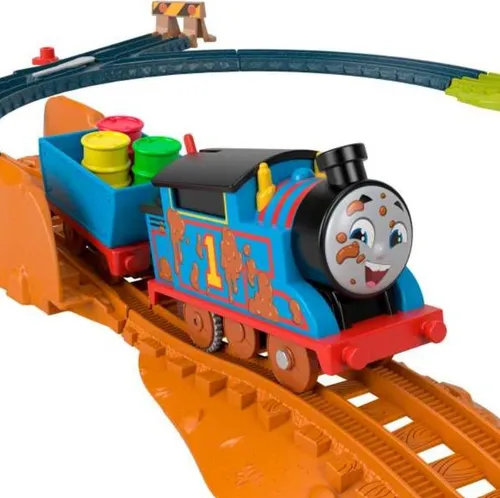 Fisher Price Zestaw z lokomotywą z napędem Tomek i Przyjaciele Błotna przygoda