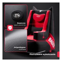 Fotel DIABLO CHAIRS X-Bager Czarno-Czerwony
