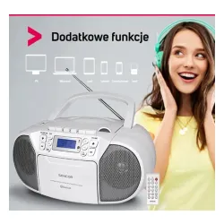 Radiomagnetofon Sencor SPT 3907 W Bluetooth Biały