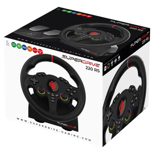 Kierownica Subsonic SuperDrive 220 RS z pedałami do PC, PS4, Xbox, Switch, Switch 2