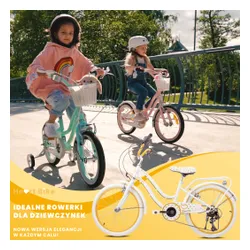 Rower dziecięcy SUN BABY Heart Bike 20 cali dla dziewczynki Biało-złoty