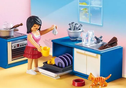 Playmobil Zestaw z figurkami Dollhouse 70206 Rodzinna kuchnia