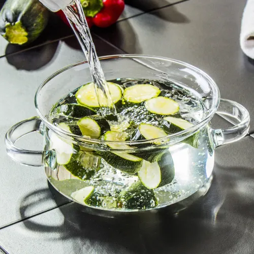 Garnek szklany żaroodporny z pokrywką SIMAX NYKO 1 l