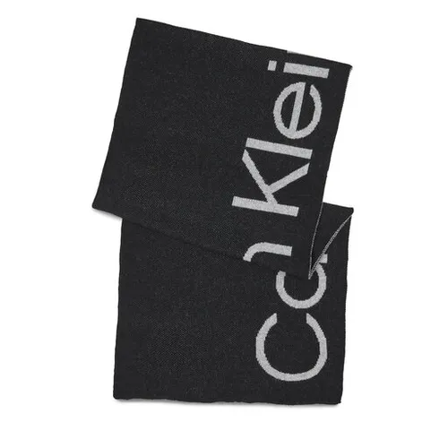 Calvin Klein eșarfă Logo Reverso Tonal eșarfă 40x180 K60K611117 CK Negru BAX
