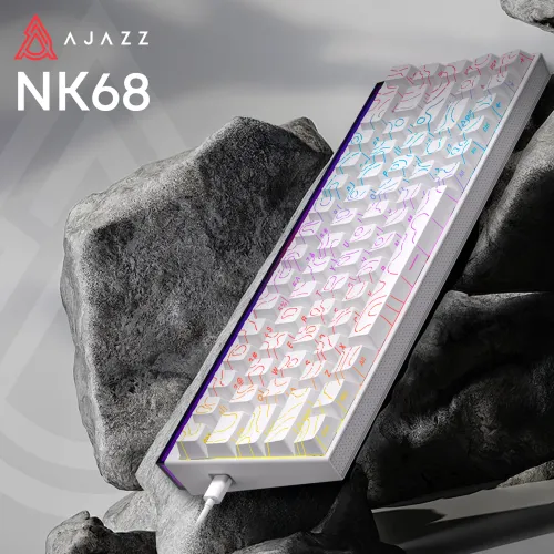 Klawiatura mechaniczna Ajazz NK68 Red Switch Biały