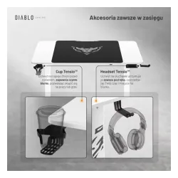 Biurko Diablo Chairs X-Tensio 1100 110cm Regulacja wysokości Biały
