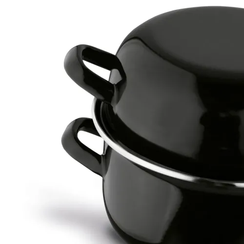 Garnek emaliowany do muli małż i owoców morza Tadar 2w1