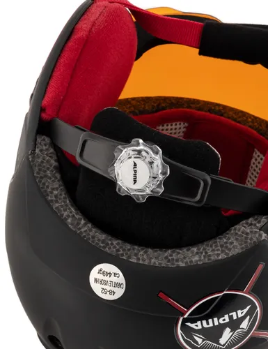 Kask snowboardowy dziecięcy ALPINA CARAT LE VISOR black red - Rozmiar - S