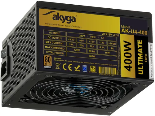 Zasilacz AKYGA AK-U4-400 400W 80 Plus Bronze