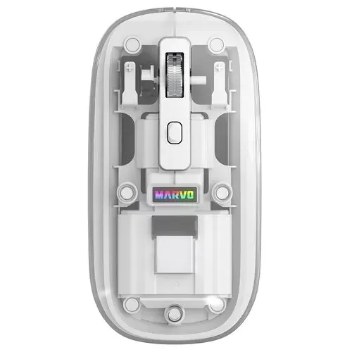 Myszka gamingowa Marvo Prism B10 Biało-przezroczysty