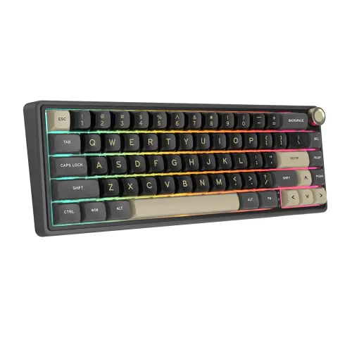 Klawiatura mechaniczna Royal Kludge RK-R65 Phantom Brown Switch Czarno-Szary