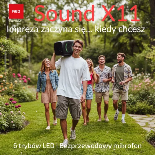 Power Audio Opticum Sound X11 Party Box 40W Bluetooth Radio FM Czarny