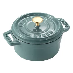 Mini garnek żeliwny okrągły , eukaliptusowy STAUB MINI COCOTTE 250 ML Eukaliptusowy