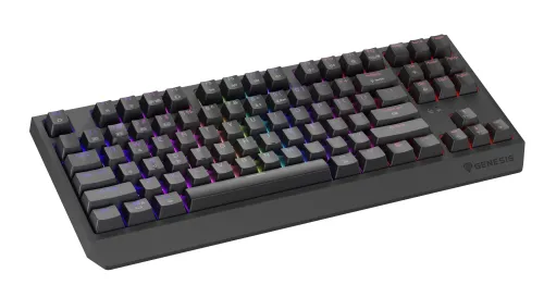 Klawiatura mechaniczna Genesis Thor 230 TKL US RGB Outemu Silent Lemon Czarny