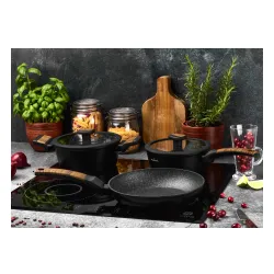 Garnek aluminiowy z pokrywką STARKE PRO ARCHIE WOODEN 2 l