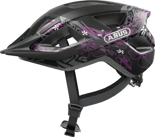 Kask rowerowy ABUS Aduro 3.0 Maori Czarno-fioletowy Miejski (rozmiar S)