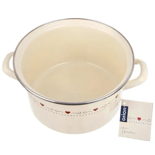 Garnek emaliowany kremowy TONCA 4 l