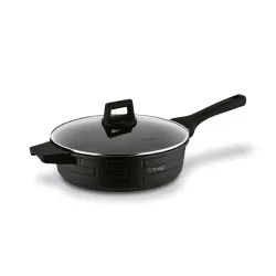 Patelnia głęboka na indukcję z pokrywką Starke Pro Brick Marble 28 cm