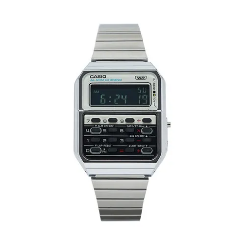 Casio Винтажные часы CA-500WE-7BEF серебристые