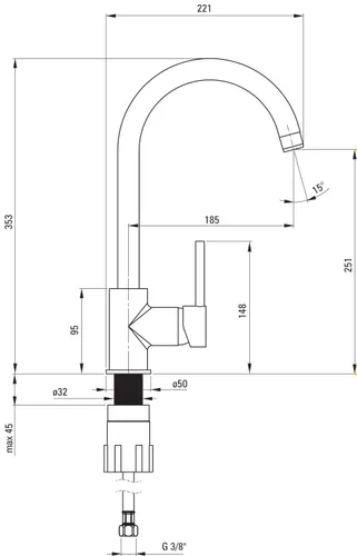 Bateria DEANTE Milin BEU W62M Biały