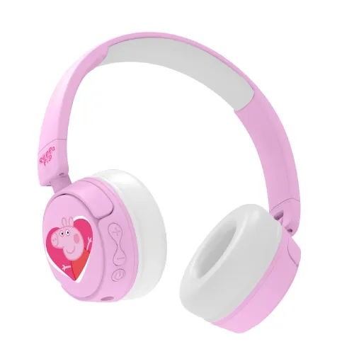 Słuchawki bezprzewodowe z mikrofonem OTL Technologies Peppa Pig Love Kids Wireless Dla Dzieci Nauszne Różowy