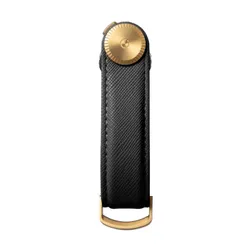 Skórzane etui organizer na klucze Orbitkey Key Organiser Pro Saffiano Leather - liquorice black