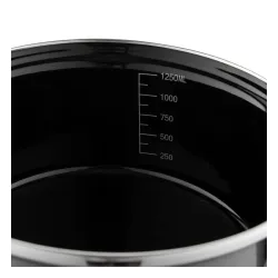 Garnek emaliowany z pokrywką EMALIA POLSKA PLESZEW METALICO NISKI 1,4 l