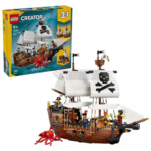 LEGO Creator 3w1 31387 Legendarny statek piracki, zestaw klocków 9+
