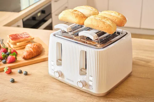 Toster Sencor STS 7540WH Ruszt do bułek Rozmrażanie 1860W