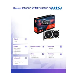 Karta graficzna Radeon RX 6600 XT MECH 2X OC 8 GB 128bit GDDR6 3DP/HDMI