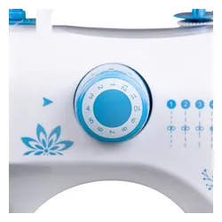 Maszyna do szycia ŁUCZNIK Mini Blue + osłonka na palce i akcesoria