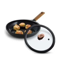 GERLACH Natur 28 cm - patelnia ceramiczna nieprzywierająca z pokrywką