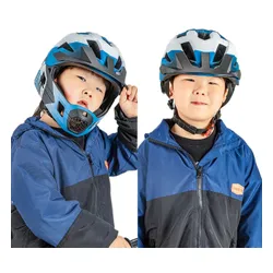 Kask rowerowy ROCKBROS TS-61 10110061002 Niebieski Full Face dla Dzieci z odkręcaną szczęką (rozmiar M)
