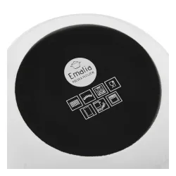 Garnek emaliowany z pokrywką EMALIA POLSKA PLESZEW PYZA DIAMOND BIAŁY 1,9 l