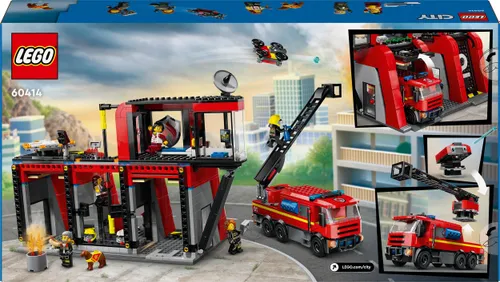 Конструктор LEGO City пожарная часть с пожарной машиной (60414)