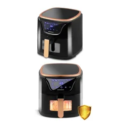 Frytkownica beztłuszczowa Air Fryer BERDSEN BD-652 5l Czarno-złoty
