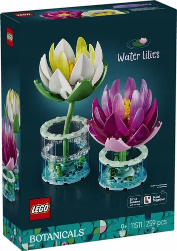 LEGO Botanicals 11511 Lilie wodne, zestaw klocków 9+ kwiaty rośliny