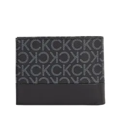 Мужской кошелек Calvin Klein Subtle Mono Trifold 10cc с монетой K50K509238 Black Classic Mono 01h