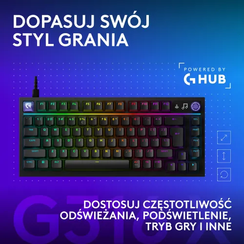 Klawiatura mechaniczna Logitech G316 X 75 Czarny