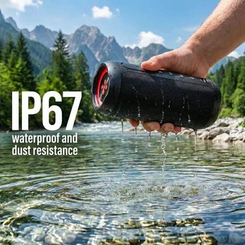 Głośnik mobilny XMUSIC BTS660 Bluetooth, Moc 35W, IP67, Bass Boost, Radio FM, MicroSD, Czarny