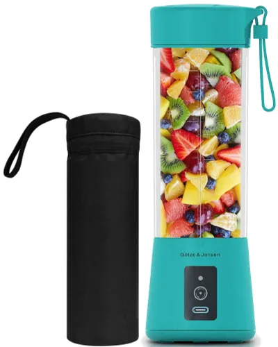 Blender personalny GÖTZE & JENSEN PB940M Miętowy Bezprzewodowy + pokrowiec