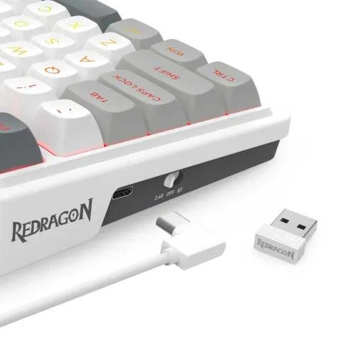 Klawiatura mechaniczna Redragon K719PK-RGB-PRO Galatin Pro Biały