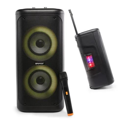 Power Audio Opticum Party Box SOUND X3 Radio FM Mikrofon Karaoke Bluetooth Czarny