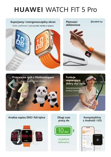 Smartwatch Huawei Watch Fit 5 Pro 44mm Pomarańczowy