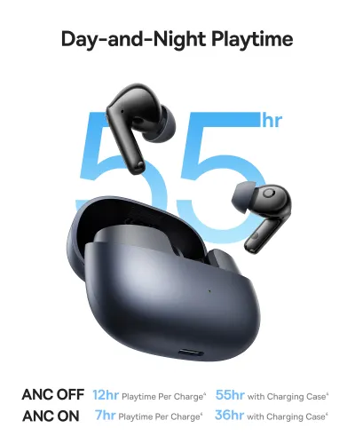 Słuchawki bezprzewodowe Baseus Bass BP1 Pro ANC Dokanałowe Bluetooth 6.0 Czarny
