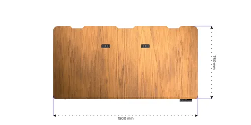 Biurko Endorfy Atlas L Electric Dark Wood 150cm Regulacja wysokości Ciemne drewno