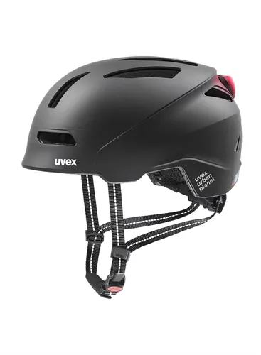 Kask rowerowy Uvex Urban Planet Led - blk matt/blk matt